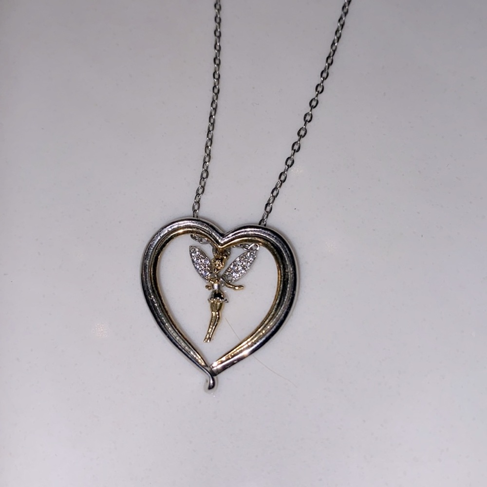 Tinker Bell necklace with “Believe” on the back